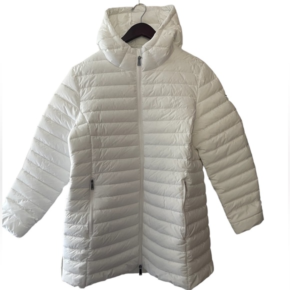 BCBG Zip Front Puffer White Waterproof Feather Free Eco Friendly Jacket - XL - Picture 3 of 8